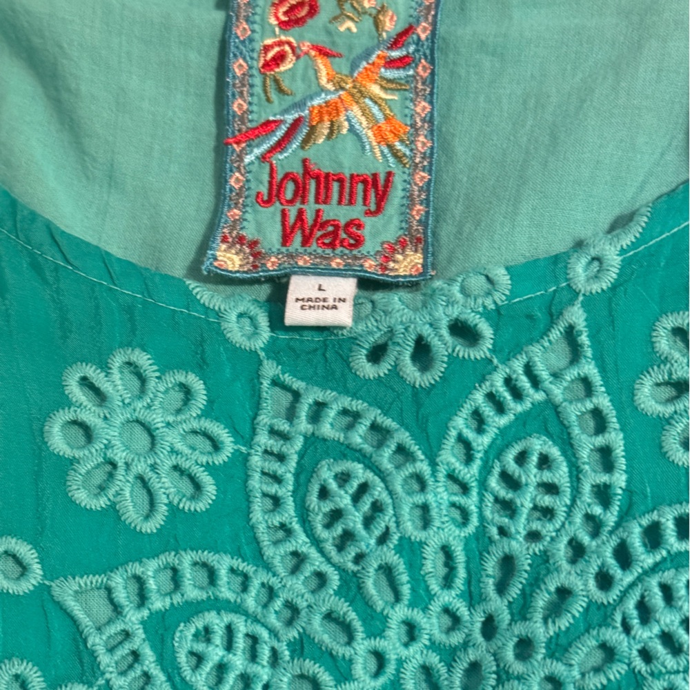 Johnny Was Happy Rosabel Eyelet Shift Dress - Picture 7 of 7